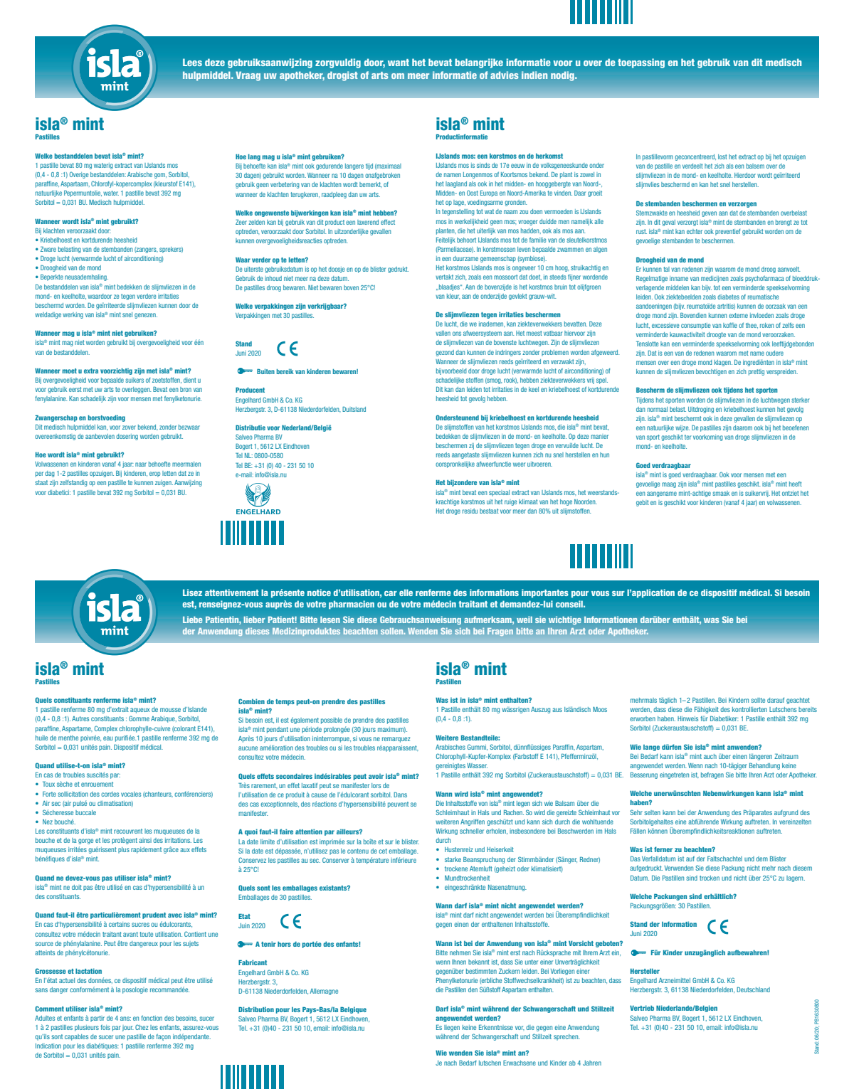 Mint Keelpastilles - bij kriebelhoest en kortdurende heesheid afbeelding van document #1, instructions