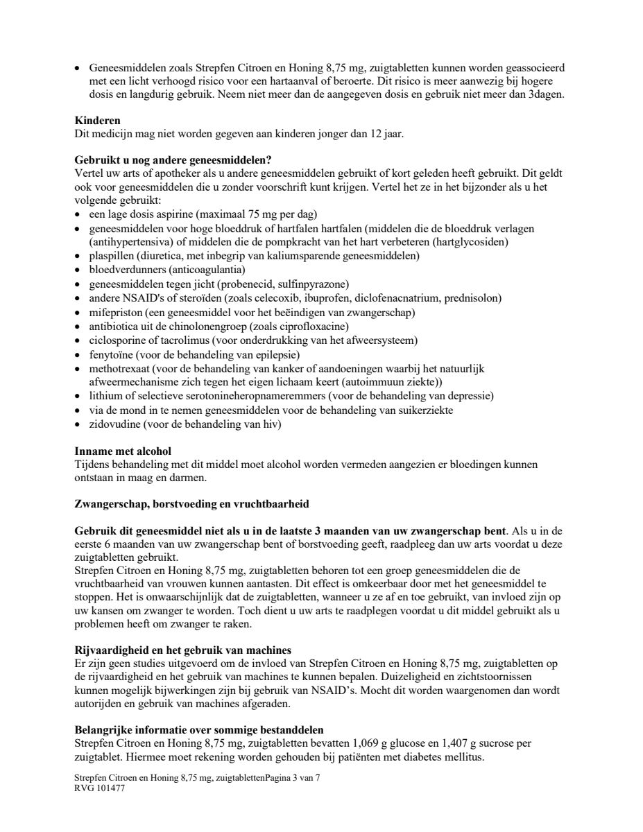 Citroen & Honing 8,75 MG Zuigtabletten afbeelding van document #3, leaflet