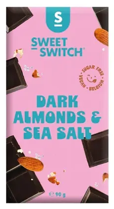 Sweet-Switch Dark Almonds & Sea Salt Chocolade Suikervrij afbeelding