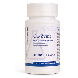 Biotics Cu-Zyme Koper Tabletten 100TB Biotics Cu-Zyme Koper Tabletten 100TB