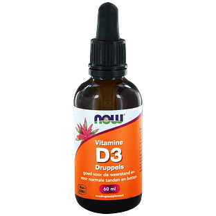NOW Vitamine D3 Druppels 60ML NOW Vitamine D3 Druppels 60ML