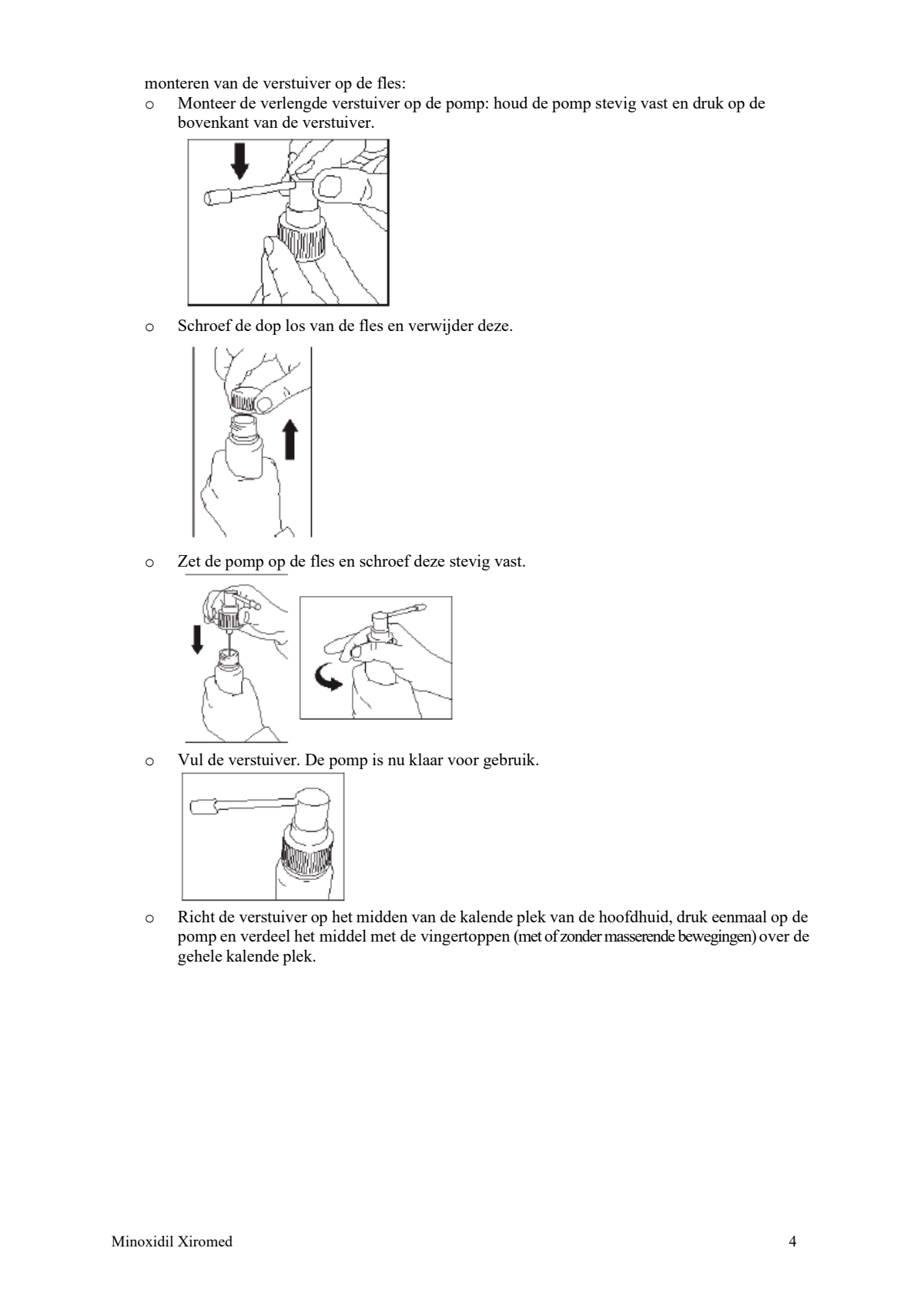 Minoxidil 20mg/ml Oplossing voor Cutaan Gebruik afbeelding van document #4, leaflet