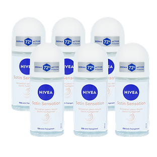 Nivea Satin Sensation Anti-Transpirant Roll-On Voordeelverpakking 6x50ML