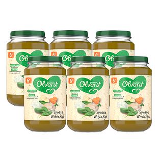 Olvarit 6m+ Spinazie Witvis Rijst 200GR Olvarit 6m+ Spinazie Witvis Rijst 200GR