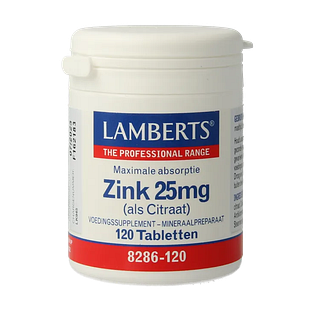 Lamberts Zink Citraat 25 mg Tabletten 120TB Lamberts Zink Citraat 25 mg Tabletten 120TB