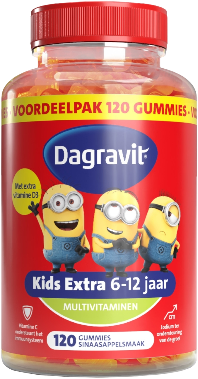 Dagravit Kids-Xtra Vitaminions Multivitaminen 6-12 jaar Voordeelverpakking 120ST