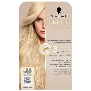 Schwarzkopf Creme Supreme Crèmekleuring 10-0 Natuurlijk Ultra Lichtblond 1ST