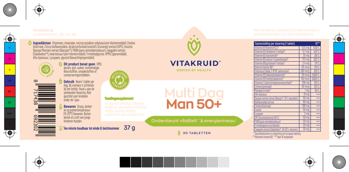 Multi Dag & Nacht Man 50+ 100% Vegan 2 x 30 afbeelding van document #1, label