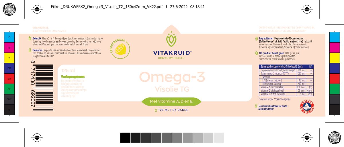 Visolie 1200 Vloeibaar Triglyceriden met A, D & E Olie afbeelding van document #1, label