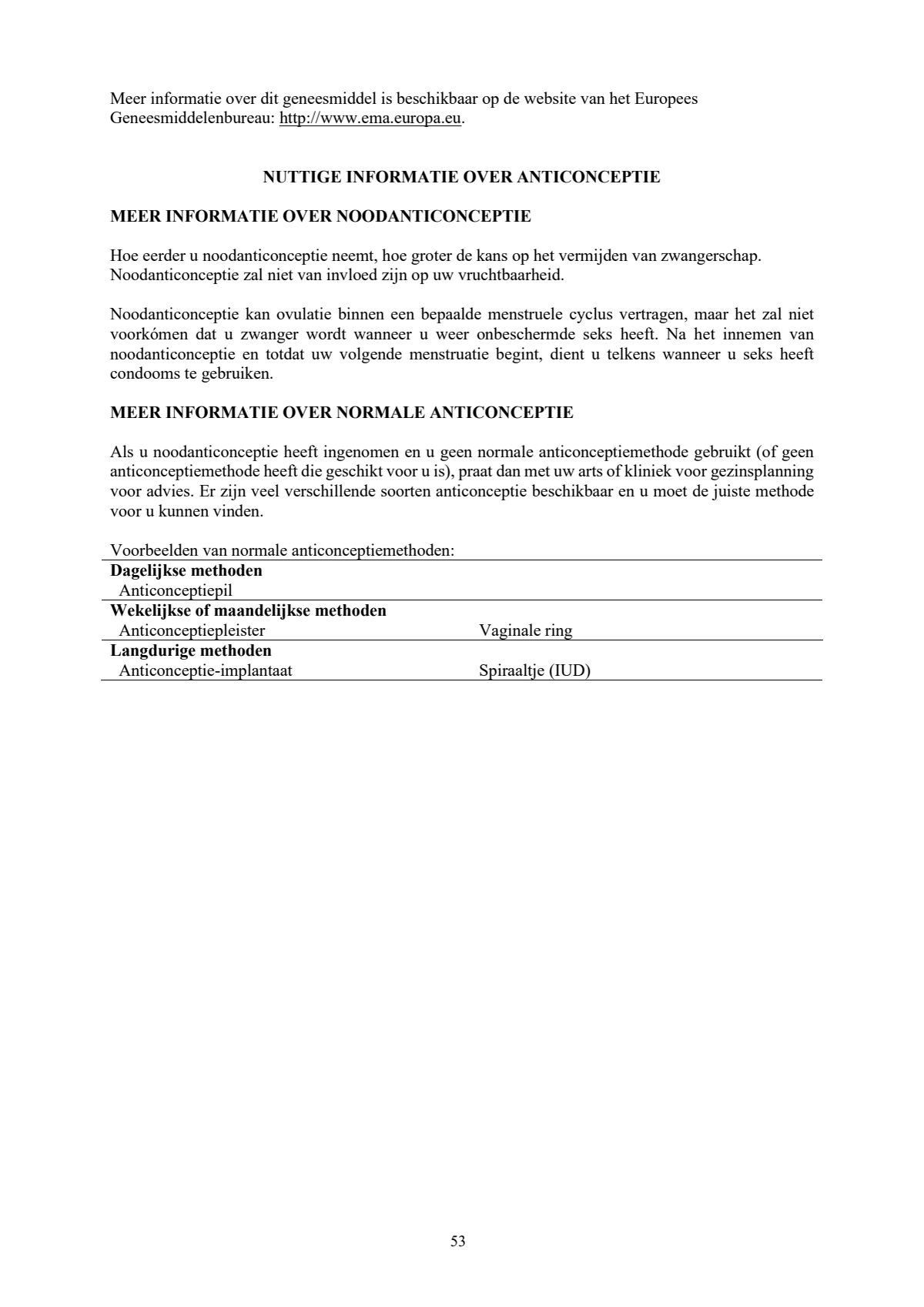 Noodanticonceptie Tablet afbeelding van document #53, leaflet