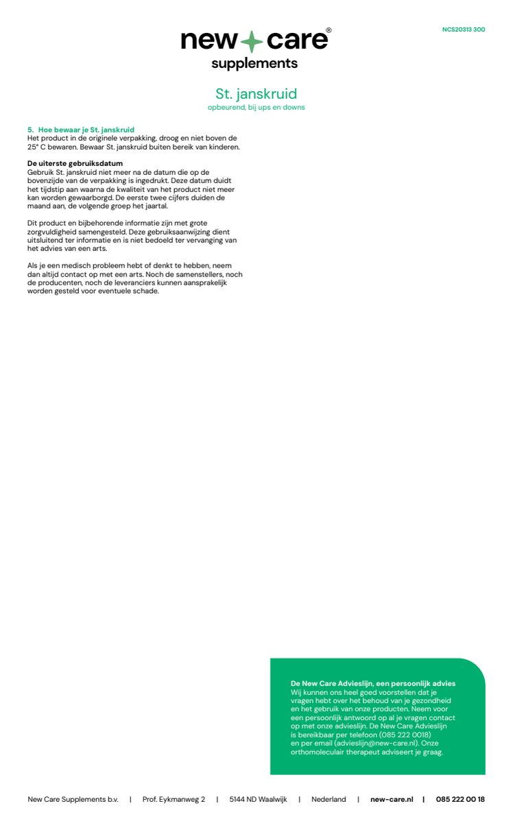 Sint Janskruid Capsules afbeelding van document #2, instructions