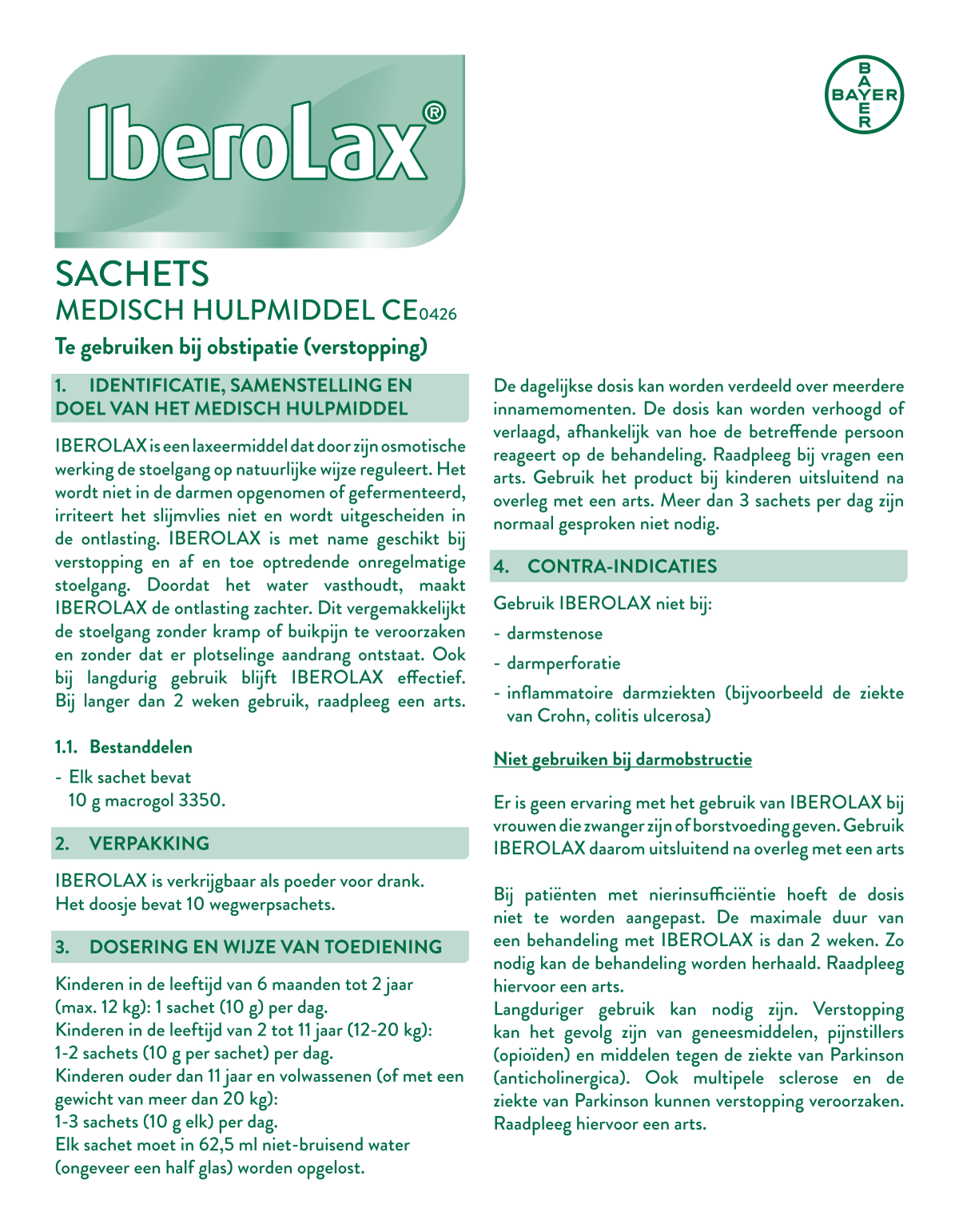 Poeder Sachets afbeelding van document #1, instructions