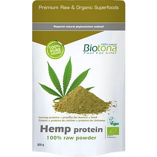 Biotona Hemp Protein Powder Raw 300GR Biotona Hemp Protein Powder Raw 300GR