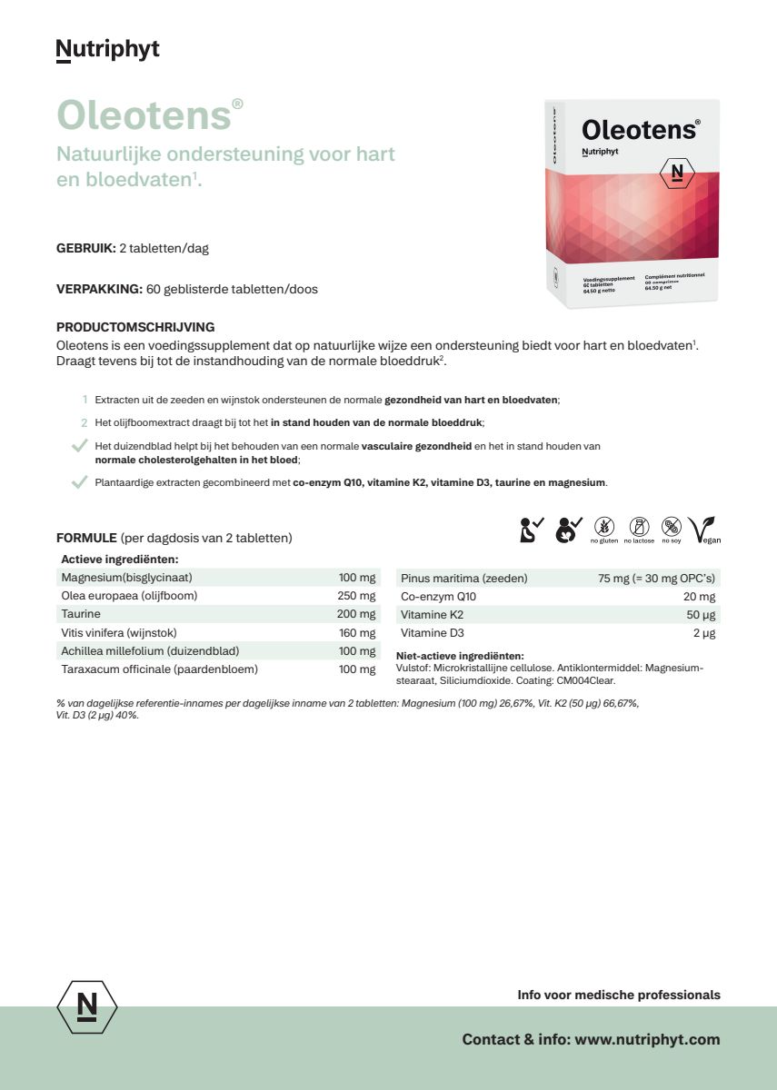 Oleotens Tabletten afbeelding van document #1, label