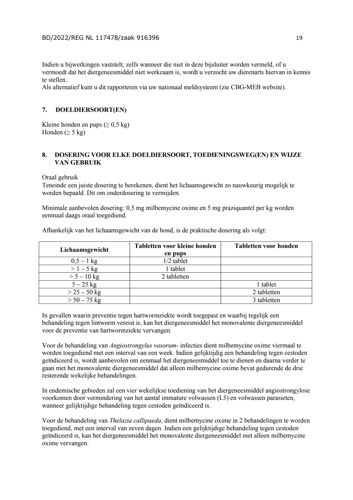 Milquestra Ontwormingsmiddel Honden 0.5 - 10KG afbeelding van document #19, leaflet