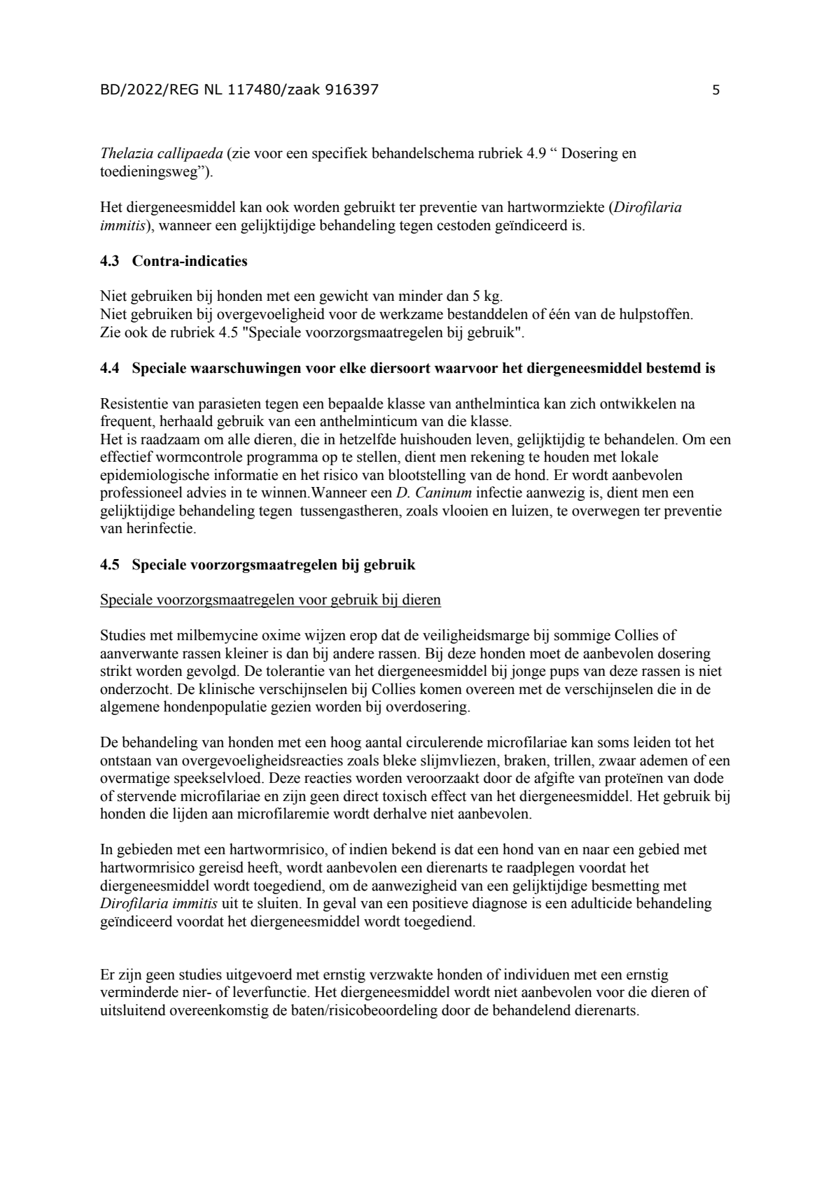 Milquestra Ontwormingsmiddel Honden vanaf 5KG afbeelding van document #5, leaflet