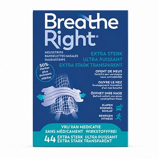 Breathe Right Neusstrips Transparant Extra Sterk 44ST