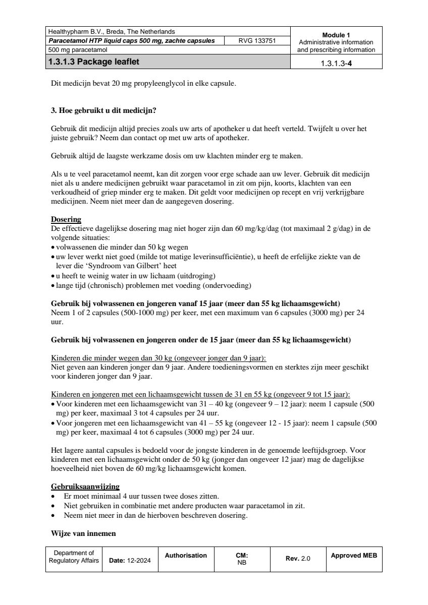 Paracetamol 500mg Liquid Capsules afbeelding van document #4, leaflet