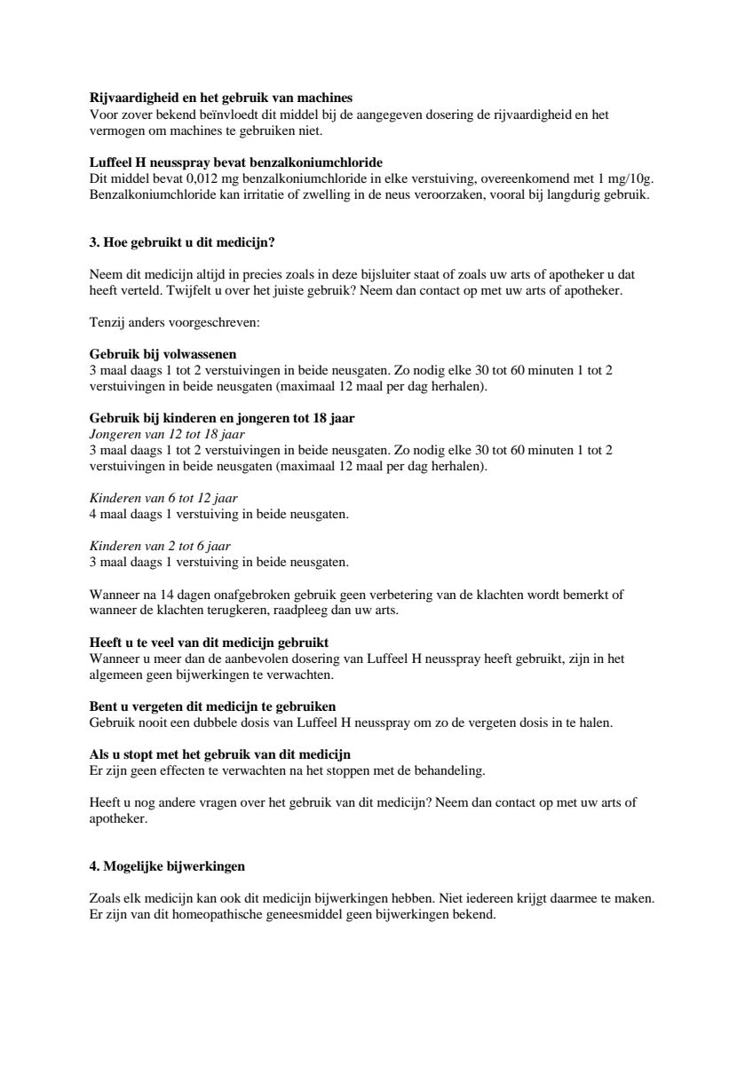 Luffeel H Neusspray afbeelding van document #2, leaflet