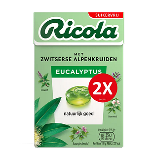 Ricola Keelpastilles Eucalyptus Suikervrij 100GR
