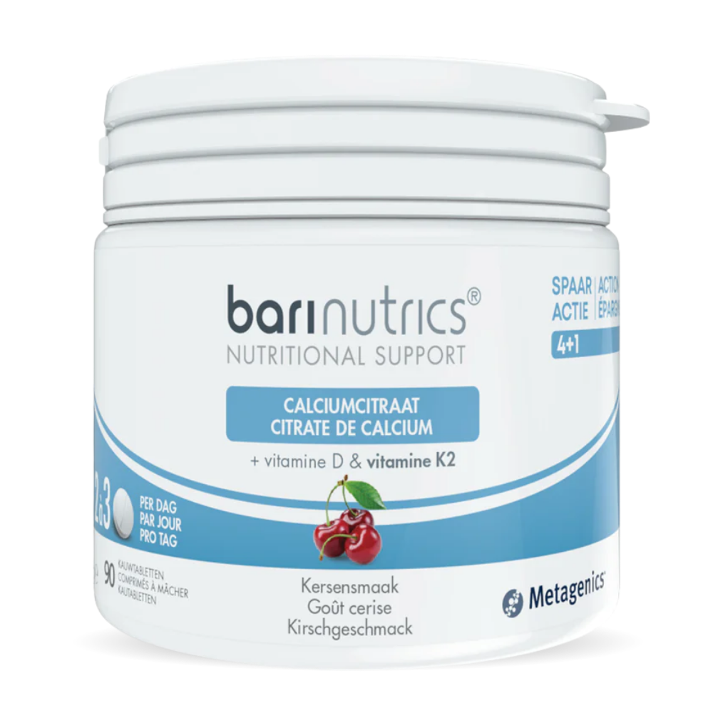 Metagenics Barinutrics Calciumcitraat Kauwtabletten