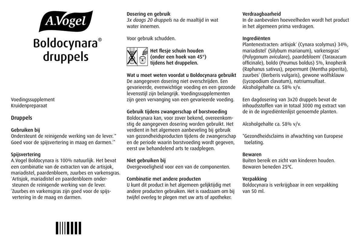 Boldocynara Druppels afbeelding van document #1, instructions