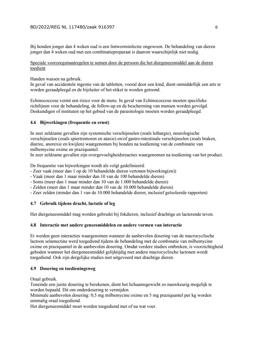 Milquestra Ontwormingsmiddel Honden vanaf 5KG afbeelding van document #6, leaflet