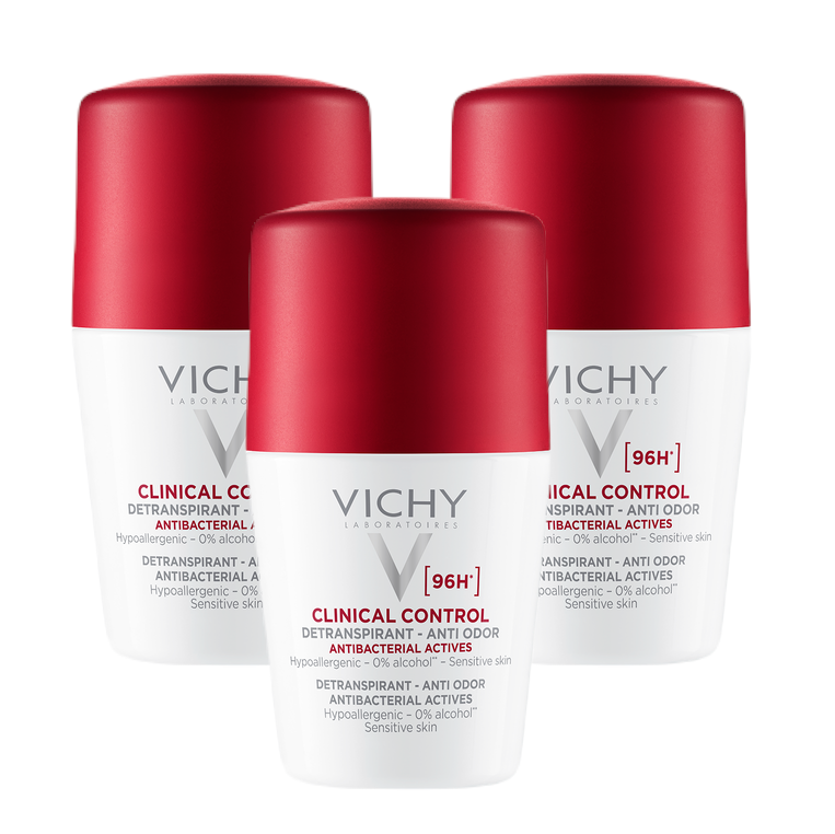 Vichy Clinical Control 96 uur Deodorant Roller Multiverpakking afbeelding 1