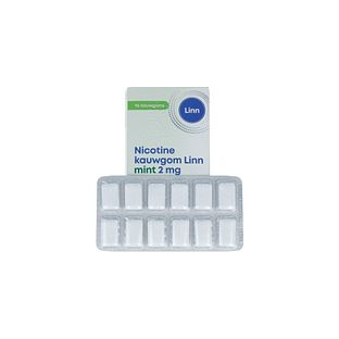 Linn Nicotine Kauwgom Mint 2mg 96ST Linn Nicotine Kauwgom Mint 2mg 96ST