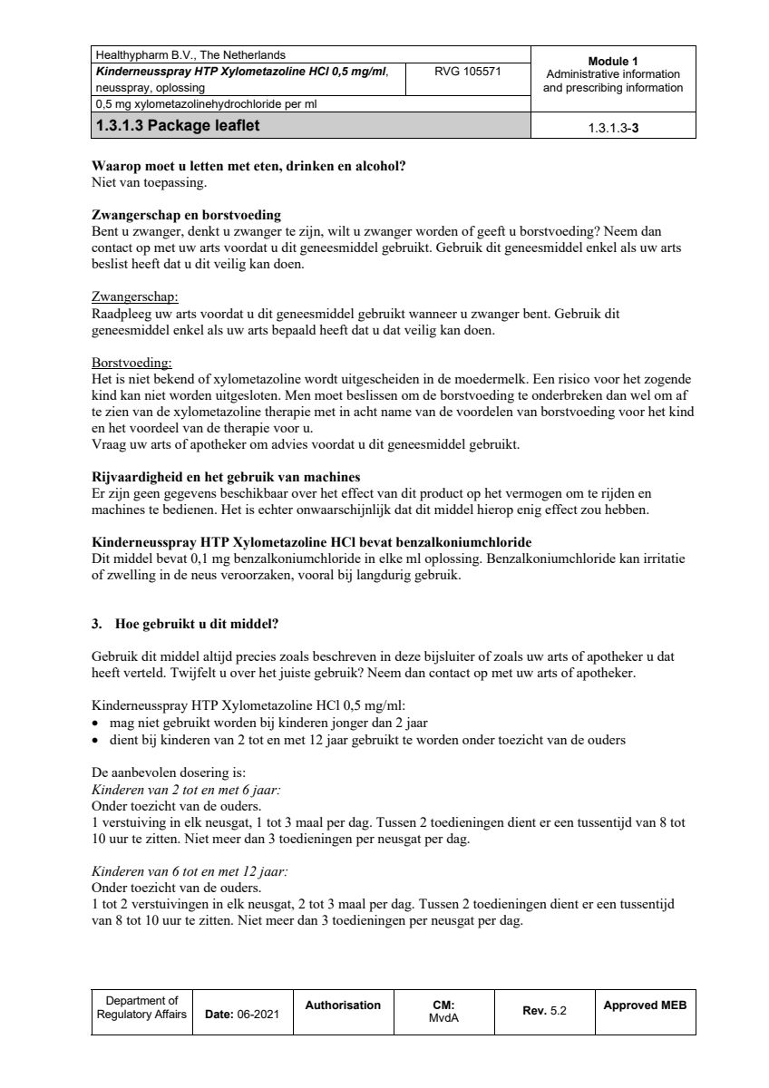 Neusspray Kind 0.5mg/ml afbeelding van document #3, leaflet