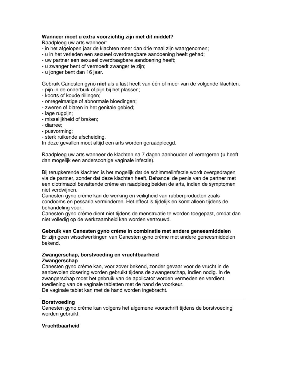Gyno Crème - 6 daagse behandeling afbeelding van document #2, leaflet