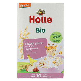 Holle Bio Muesli Junior Met Fruit Zonder Melk 10 Maanden 250GR Holle Bio Muesli Junior Met Fruit Zonder Melk 10 Maanden 250GR