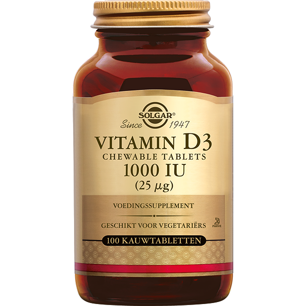 Solgar Vitamine D-3 1000 IU/25 mcg Kauwtabletten