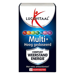Lucovitaal Multi+ Hoog Gedoseerd Kauwtabletten 60KTB Lucovitaal Multi+ Hoog Gedoseerd Kauwtabletten 60KTB
