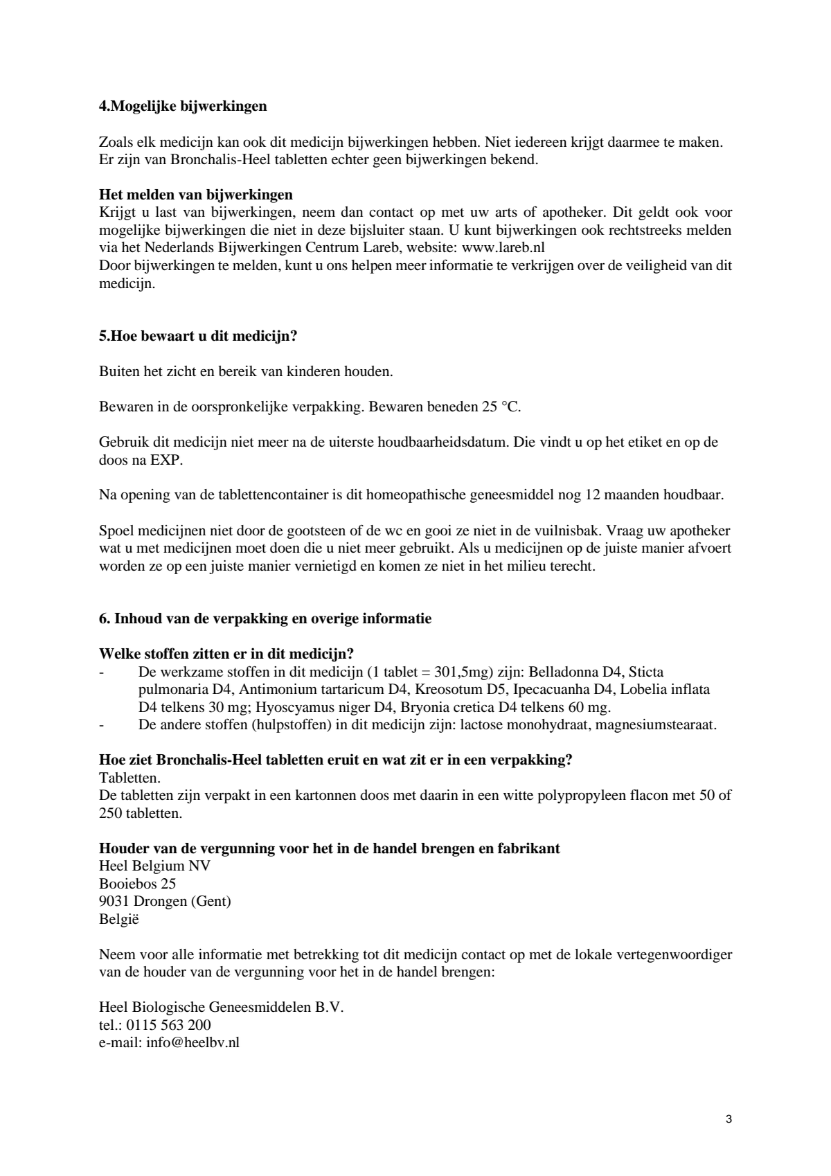 Bronchalis Tabletten afbeelding van document #3, leaflet