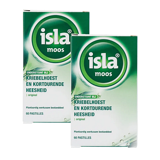 isla Moos Keelpastilles - bij kriebelhoest en kortdurende heesheid Duoverpakking 2x60ST