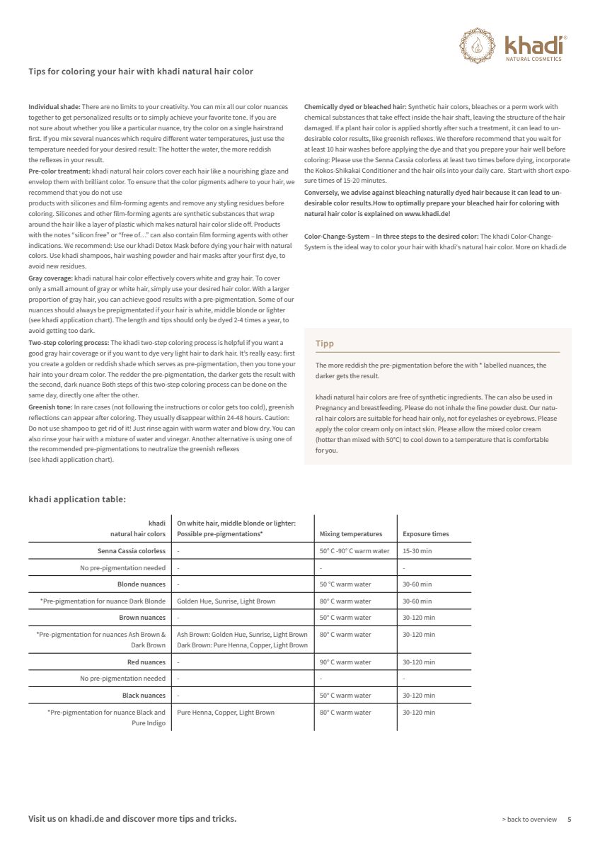 Haarverf Ash Brown afbeelding van document #5, instructions