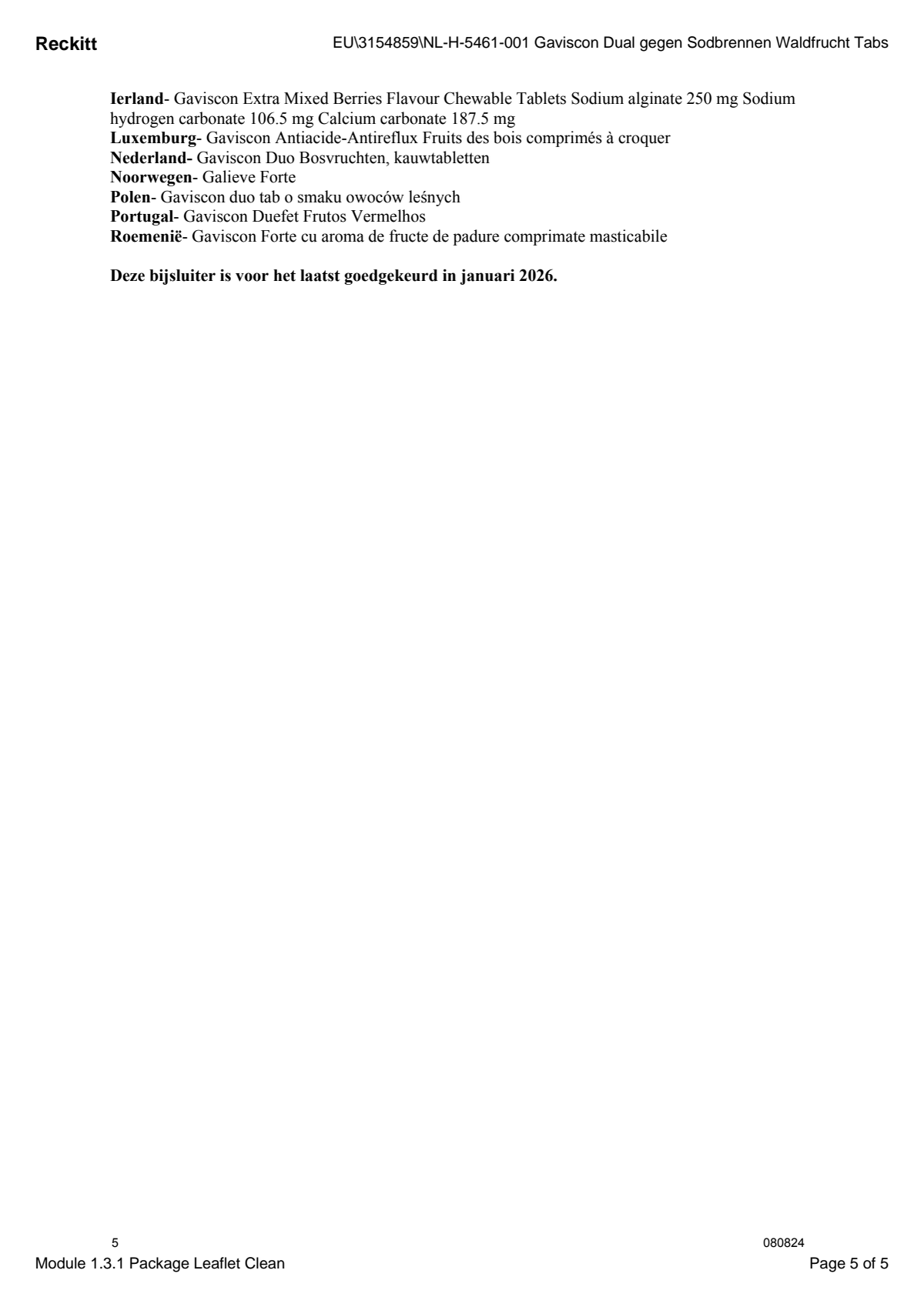 Duo Mixed Berry Kauwtabletten afbeelding van document #5, leaflet