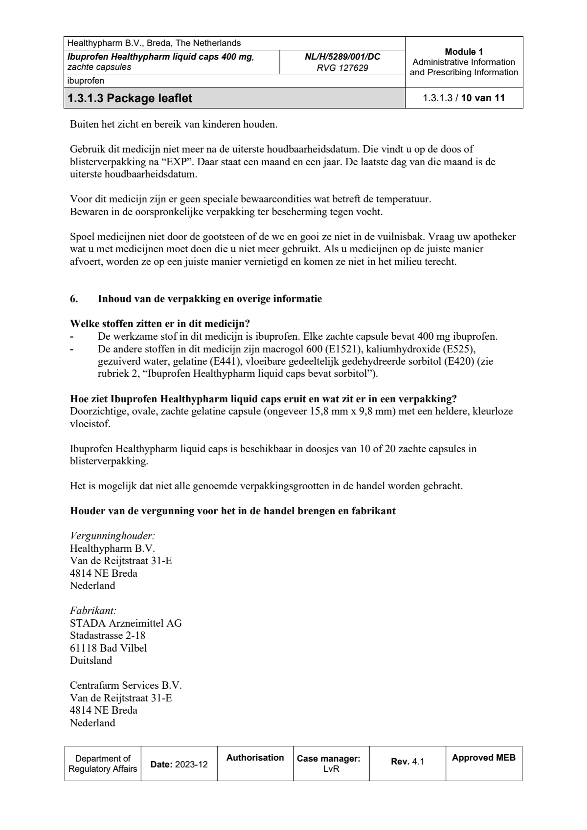 Ibuprofen 400mg Liquid Caps afbeelding van document #10, leaflet