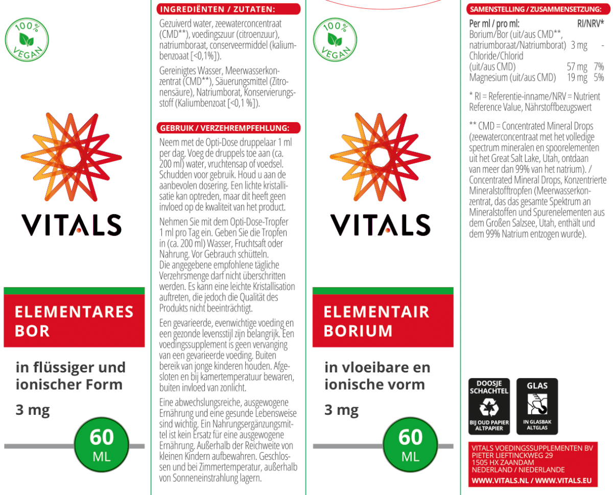 Elementair Borium Druppels afbeelding van document #1, label