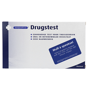 Testjezelf.nu Drugstest Speeksel Multi 6 4ST Testjezelf.nu Drugstest Speeksel Multi 6 4ST