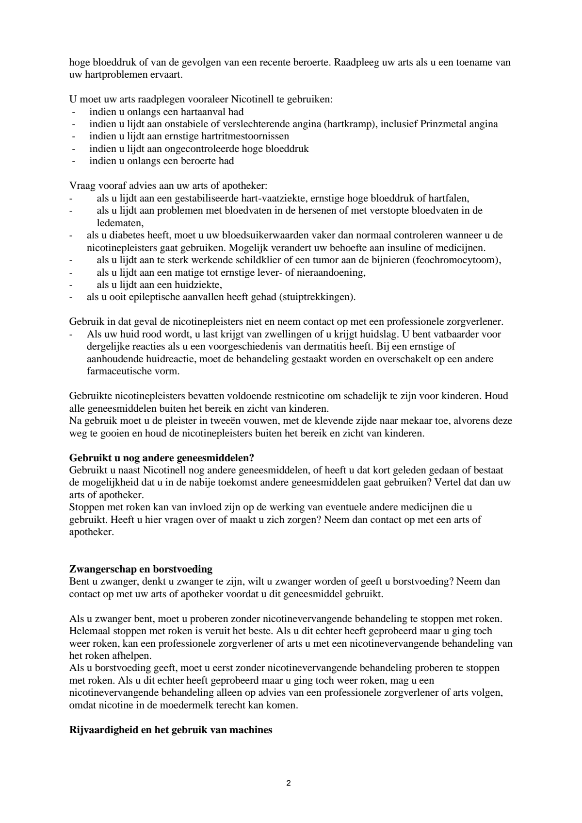 Pleisters 21 mg - voor stoppen met roken afbeelding van document #2, leaflet