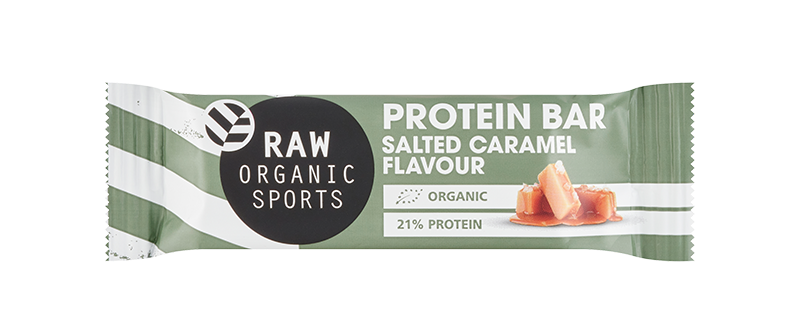 Raw Organic Sports Proteine Bar Salted Caramel afbeelding