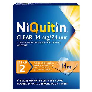 Niquitin Clear Pleisters 14mg Stap 2 7ST