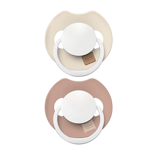 Difrax LOVI Fopspeen Dynamisch 0-6 m Prime Glow Ivory Blush 2ST
