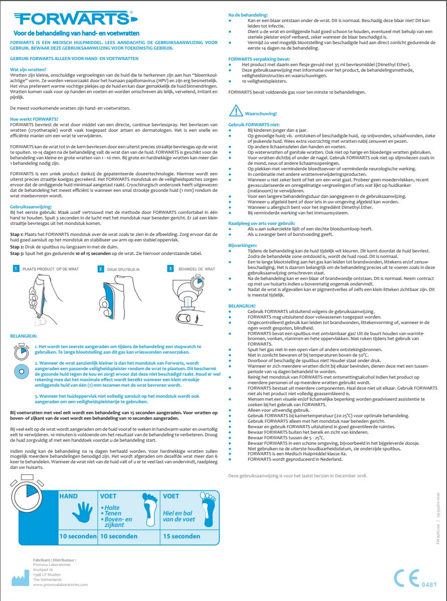 Wrattenverwijderaar Precission Freeze Spray afbeelding van document #1, instructions