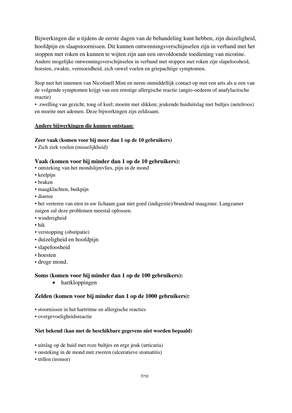 Zuigtablet Mint 2 mg - voor stoppen met roken afbeelding van document #7, leaflet