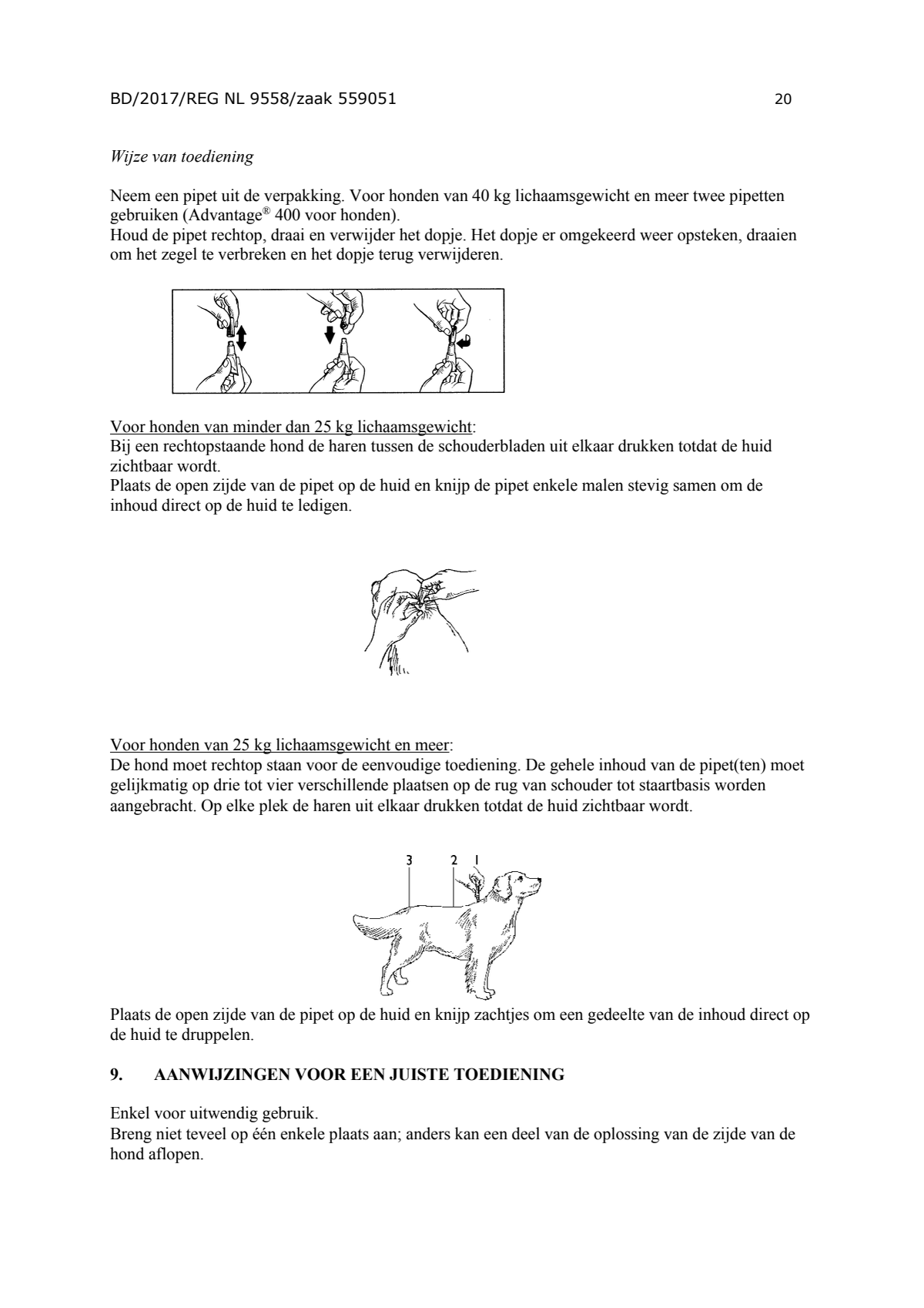 Hond afbeelding van document #20, instructions