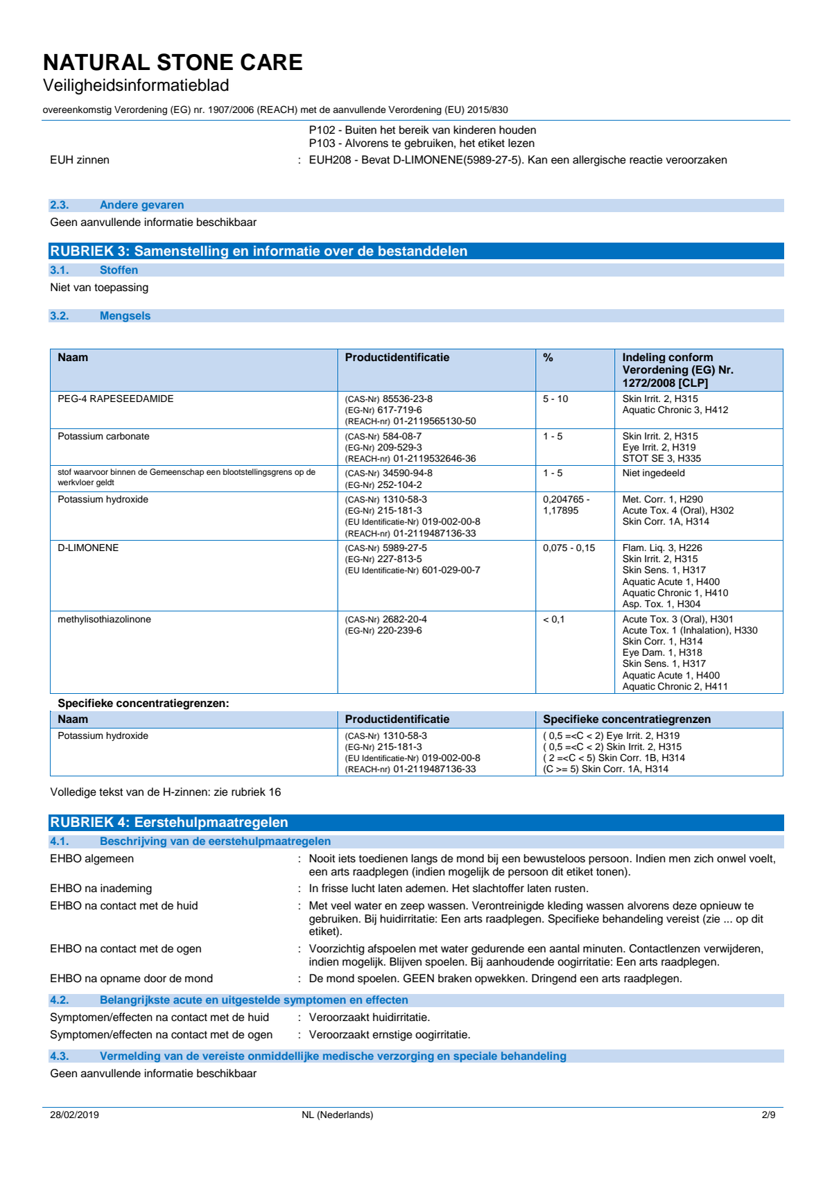Natural Stone Care Natuursteen Reiniger afbeelding van document #2, info_folder