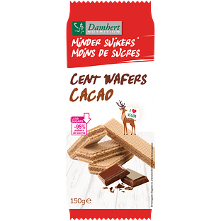 Damhert Low Carb Centwafers Cacao 150GR Damhert Low Carb Centwafers Cacao 150GR